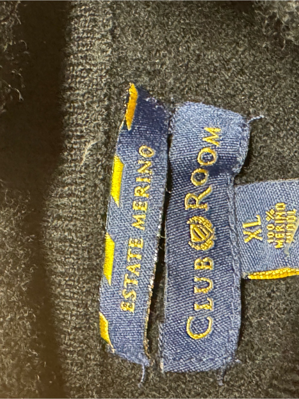 Club Room Black Merino Wool Cowl Sweater